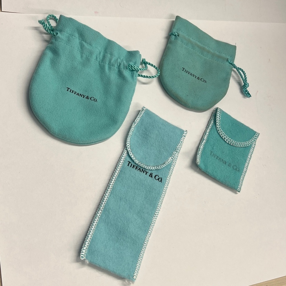 Set of 4 Tiffany & Co Jewerly Bags Pouches